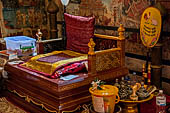 The sit of Buddhist monk in the temple Wat Phra Singh  - Chiang Mai. 